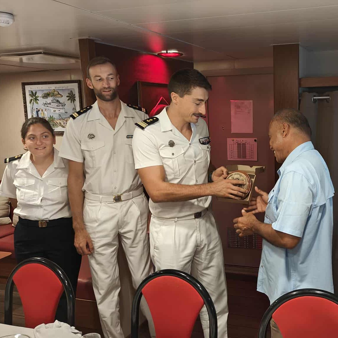 FS Bougainville carries out Maritime Surveillance of Line Islands